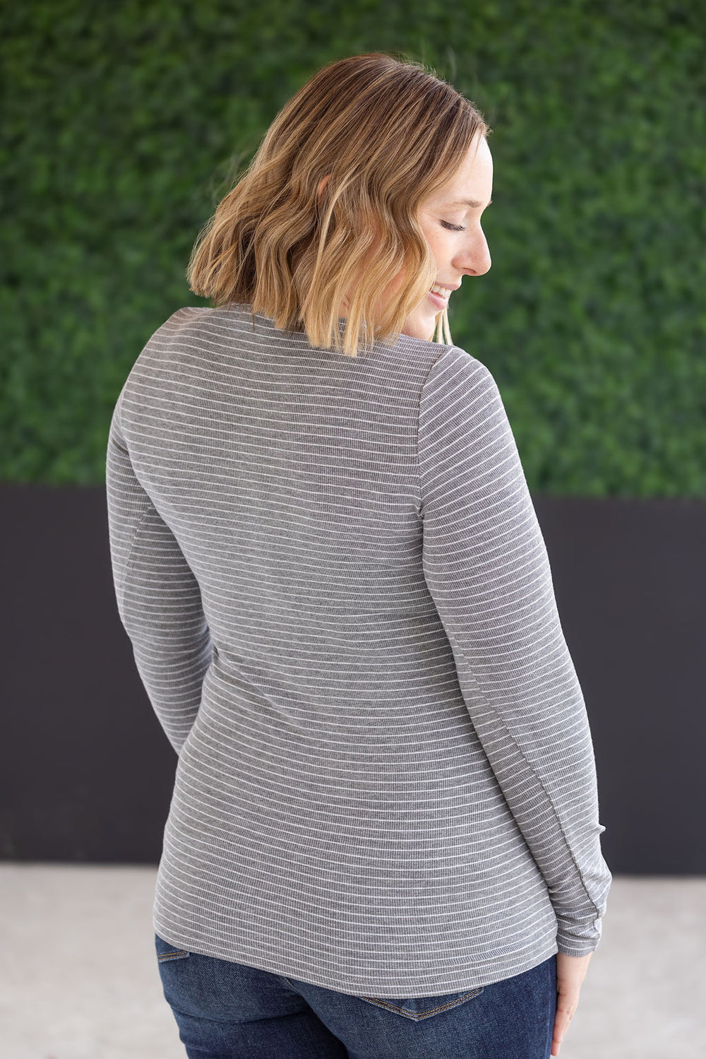 Striped Henley Long Sleeve *Online Exclusive*