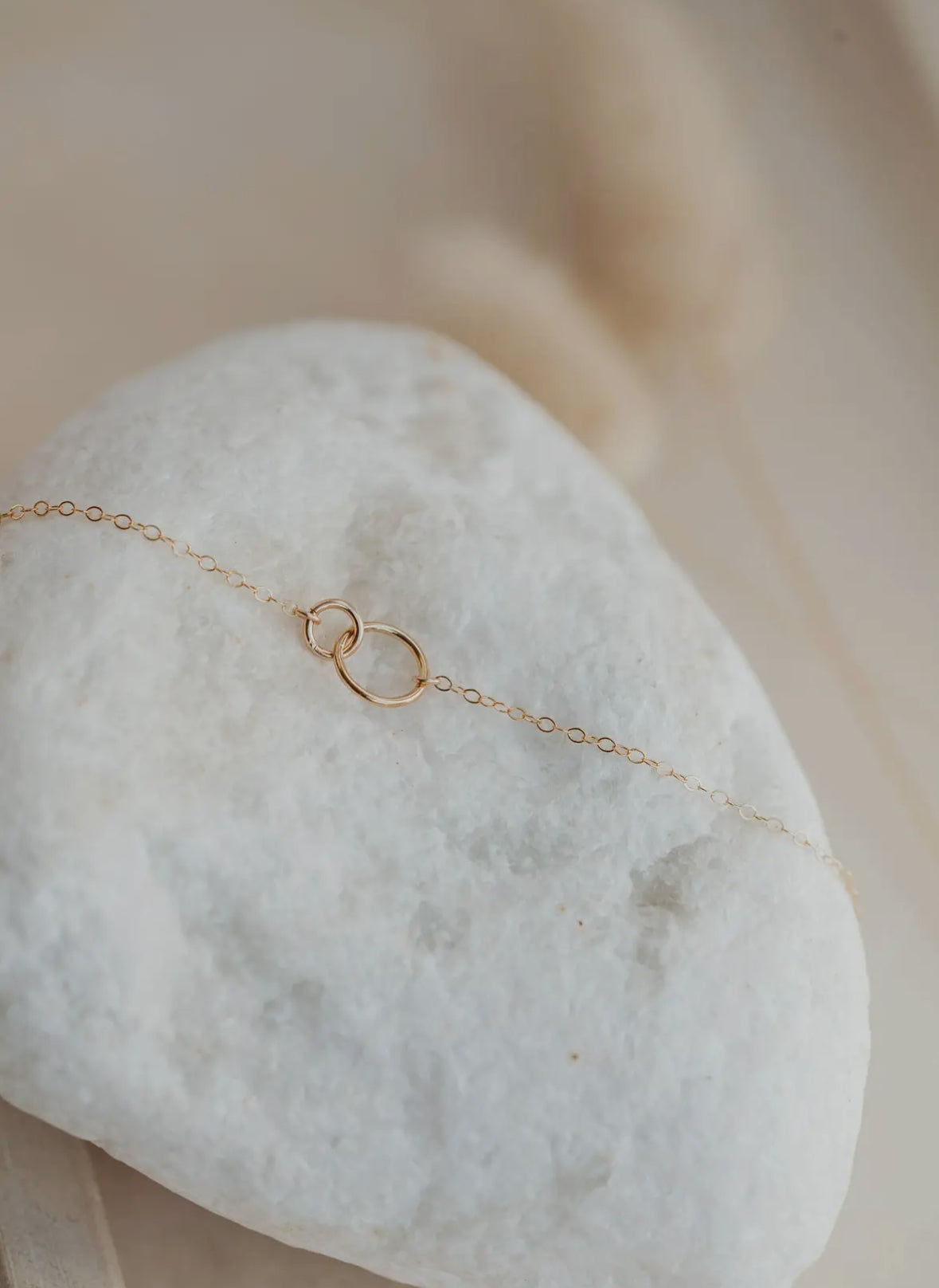 Tiny Links Necklace | 14kt Gold Fill + Sterling Silver