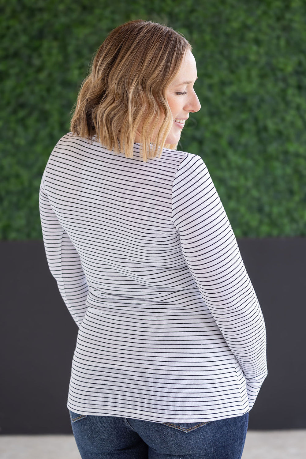 Striped Henley Long Sleeve *Online Exclusive*