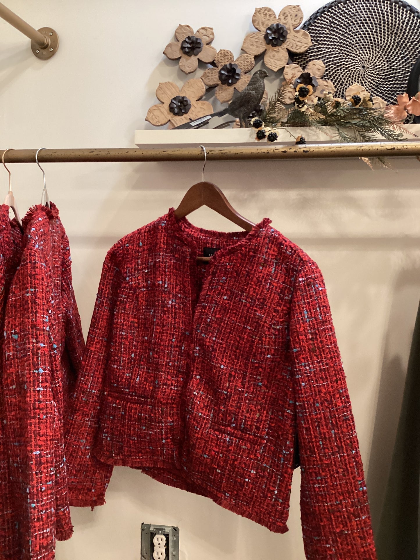 Collarless jacket red Liverpool