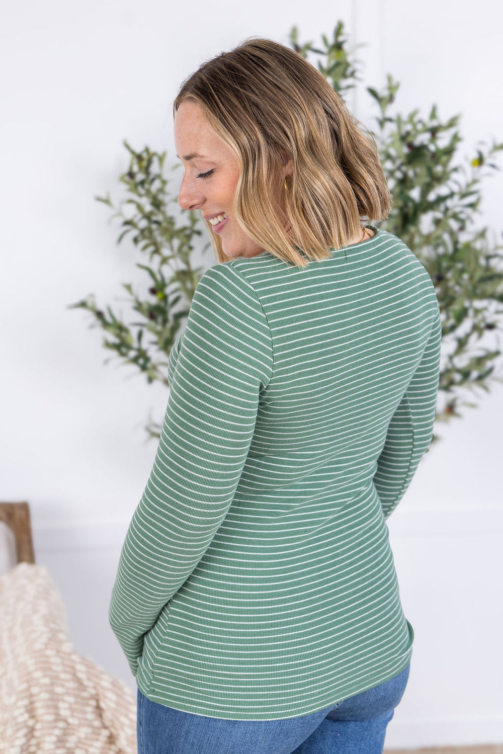 Striped Henley Long Sleeve *Online Exclusive*