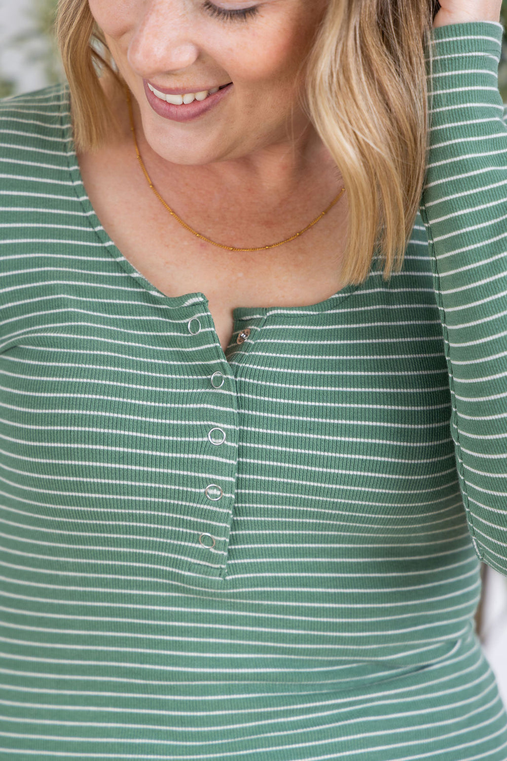 Striped Henley Long Sleeve *Online Exclusive*