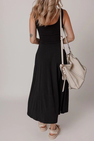 Jess Flared Split Midi Dress