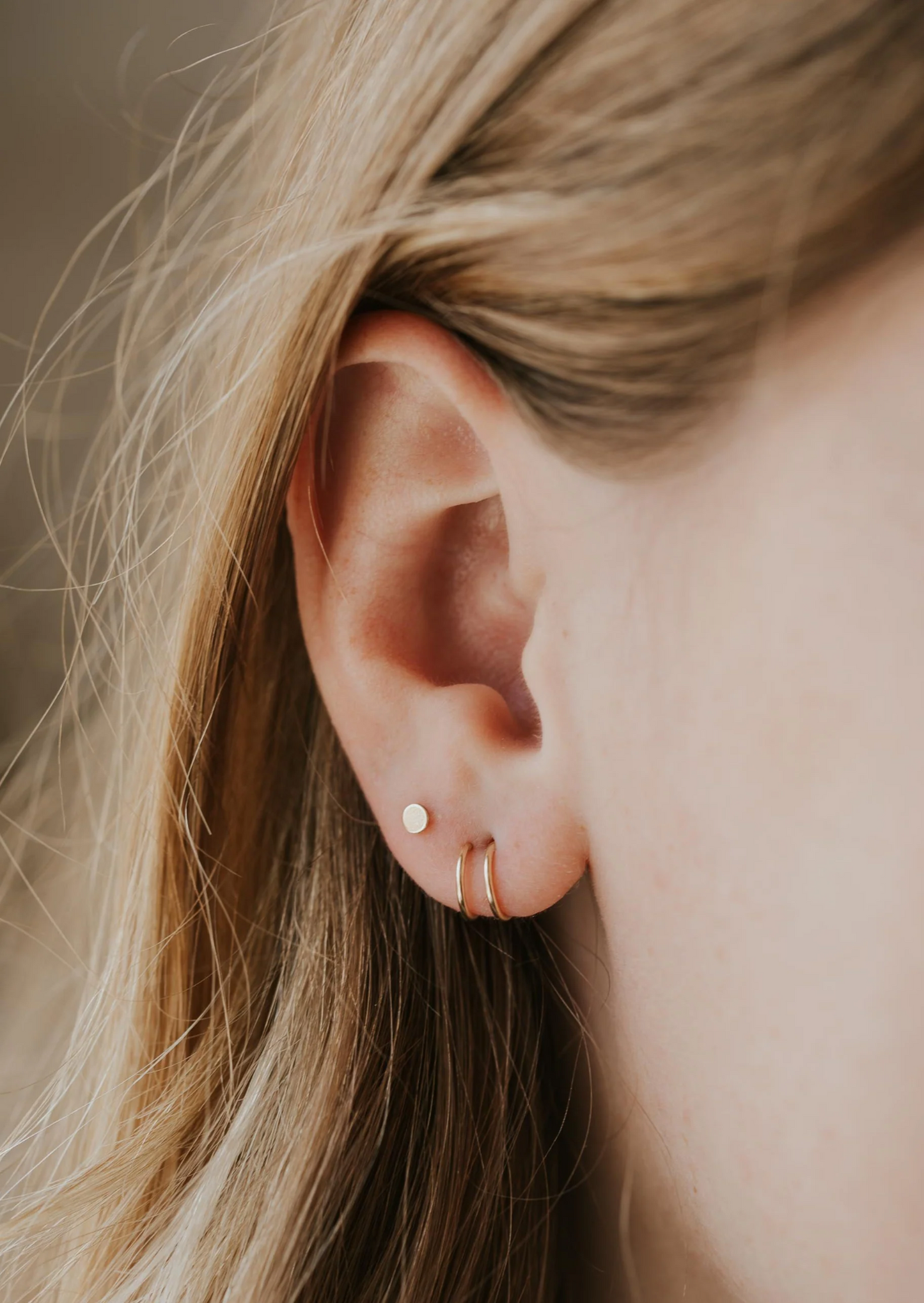 Tiny Dot Studs | 14kt Gold Fill + Sterling Silver