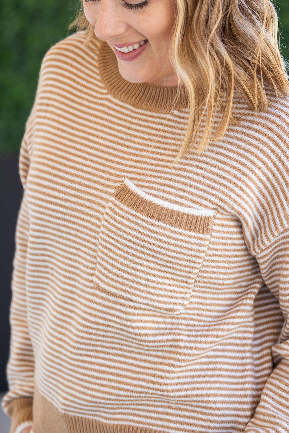 Miley Striped Sweater - Latte *ONLINE EXCLUSIVE*