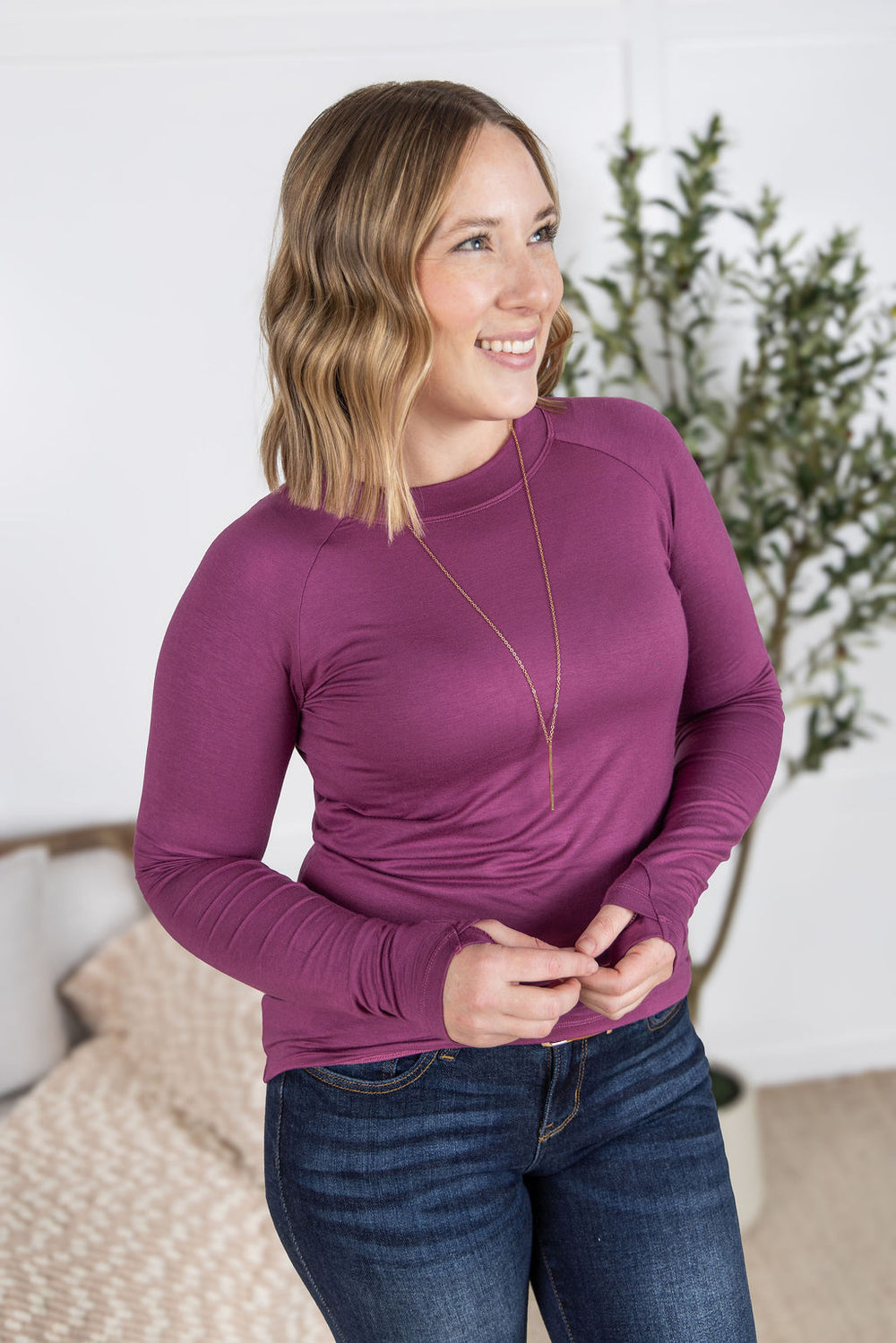 Blair Long Sleeve Top - Mulberry *Online Exclusive*