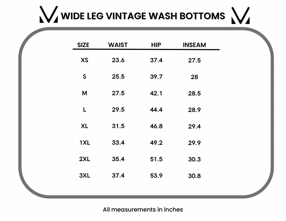 Jesse Wide Leg Vintage Wash Bottoms *Online Exclusive*