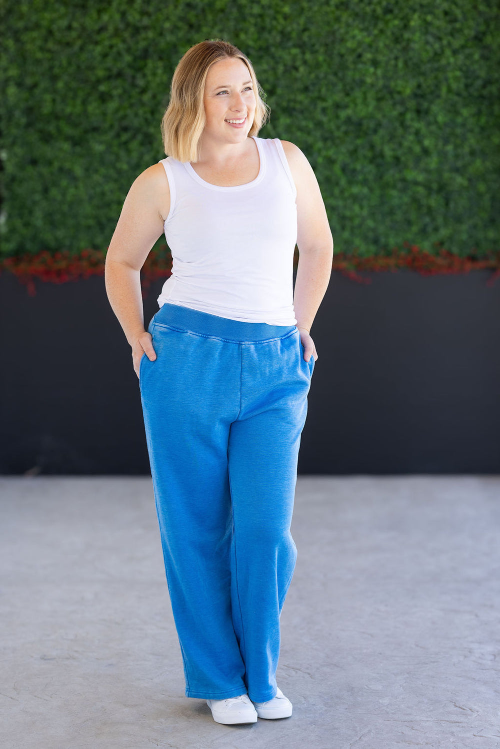 Jesse Wide Leg Vintage Wash Bottoms *Online Exclusive*