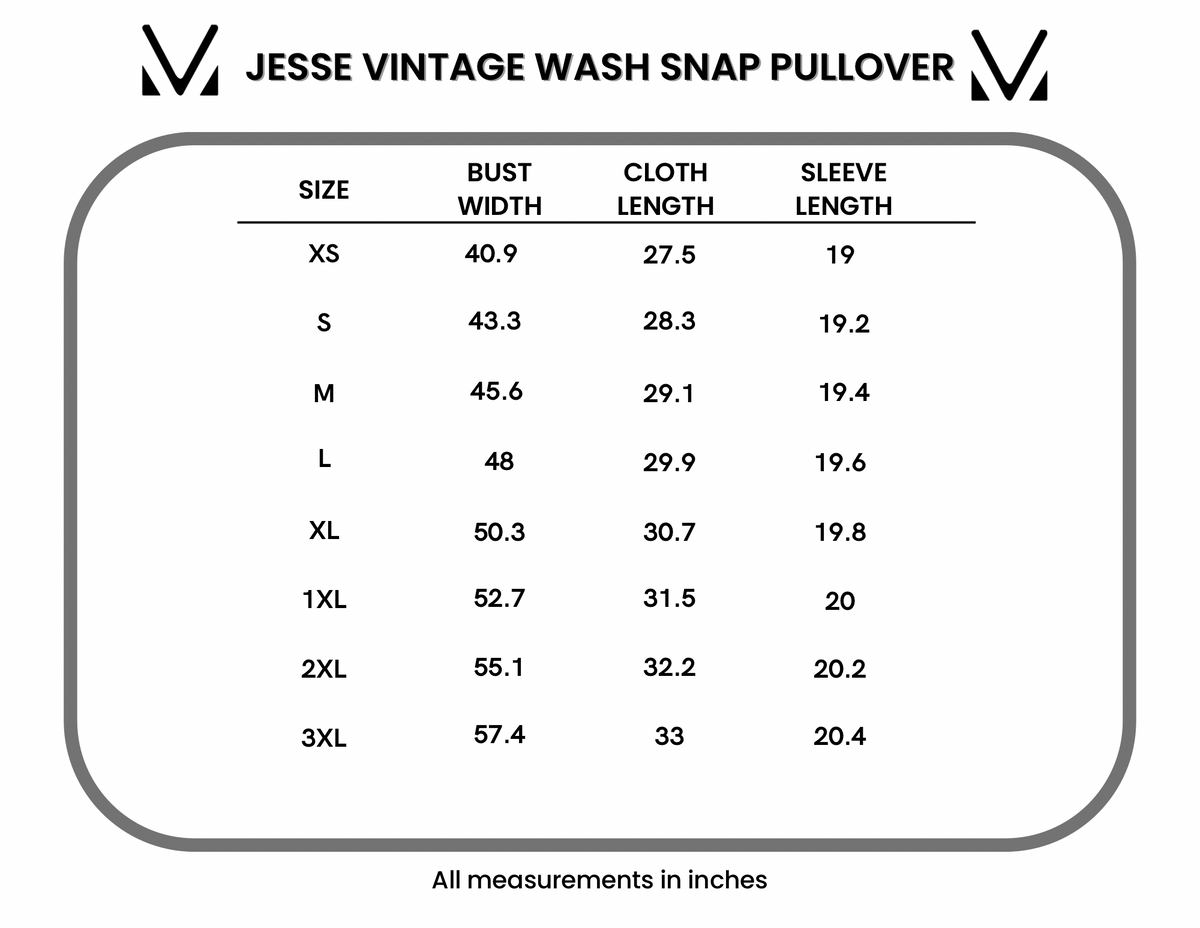 Jesse Vintage Wash Snap Pullover *Online Excusive*