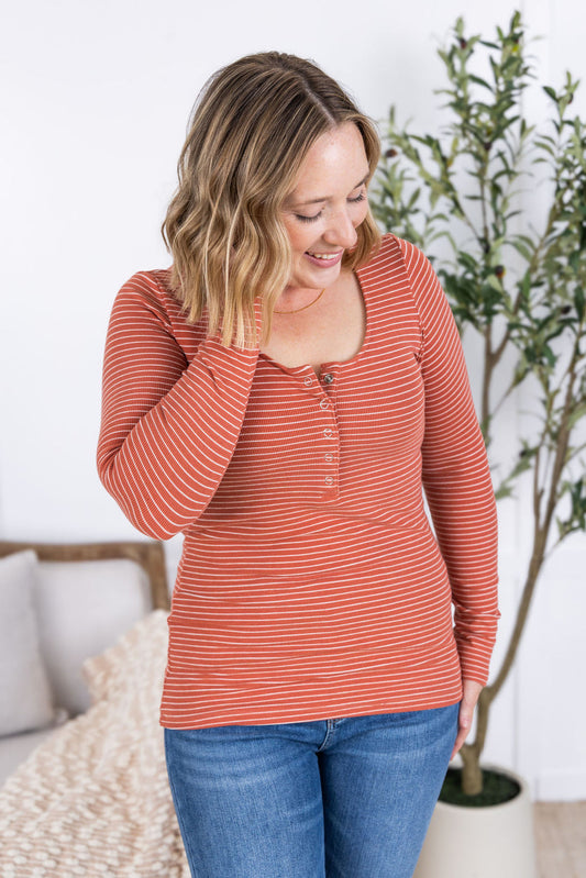 Striped Henley Long Sleeve *Online Exclusive*