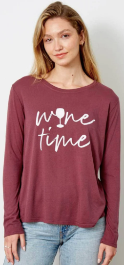 Wine Time Long Sleeved T-Shirt
