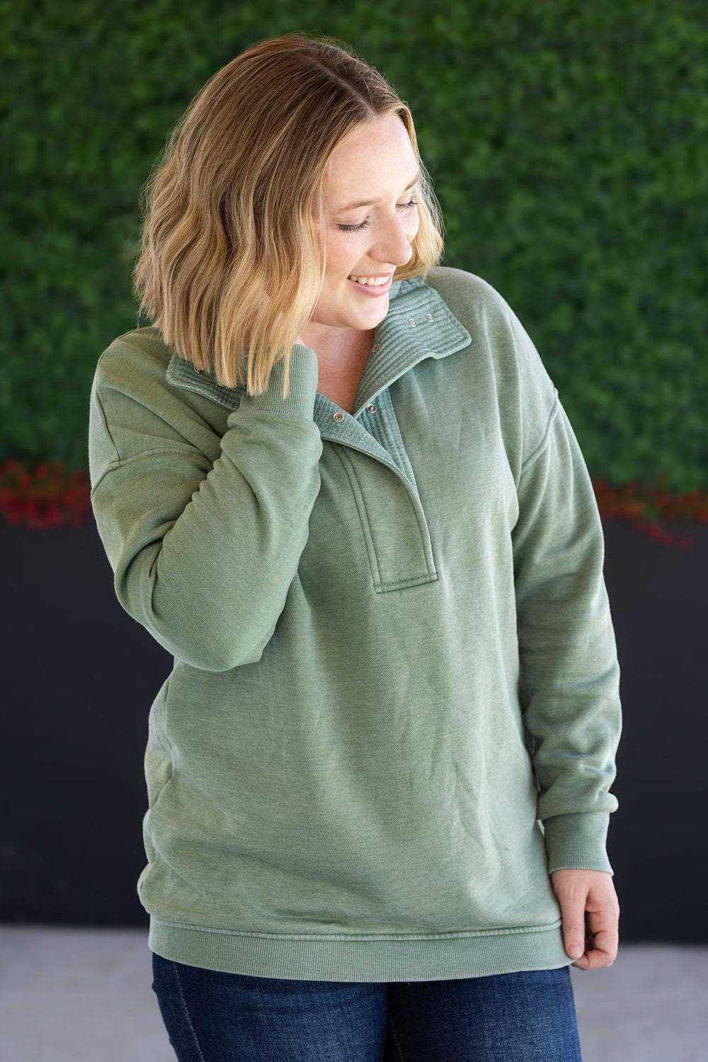 Jesse Vintage Wash Snap Pullover *Online Excusive*