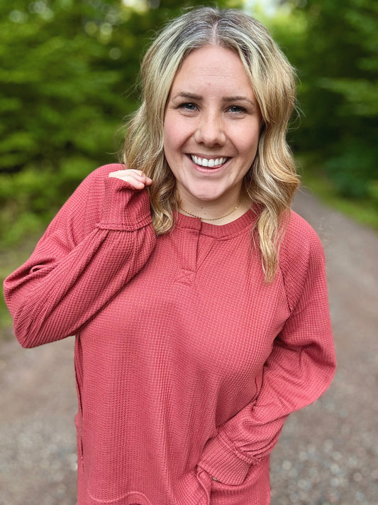 Raglan Henley Top