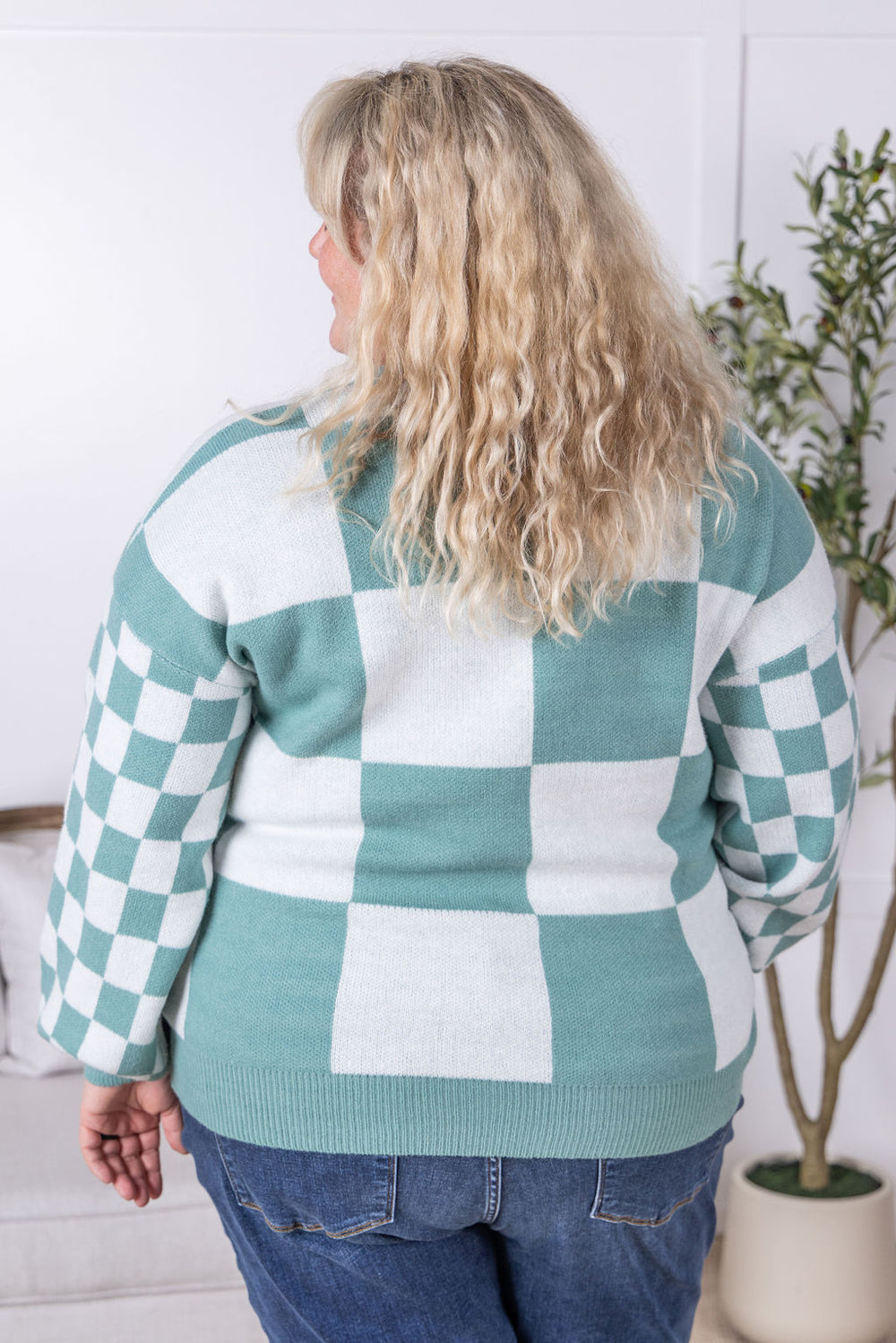 Checkered Pullover Sweater *Online Exclusive*