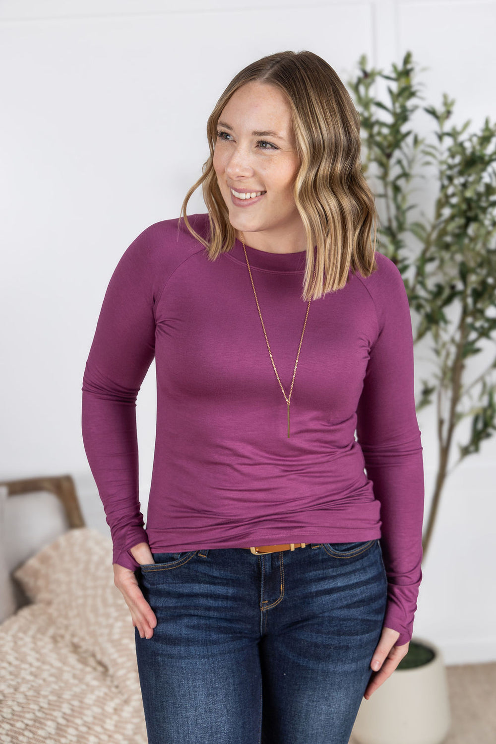 Blair Long Sleeve Top - Mulberry *Online Exclusive*