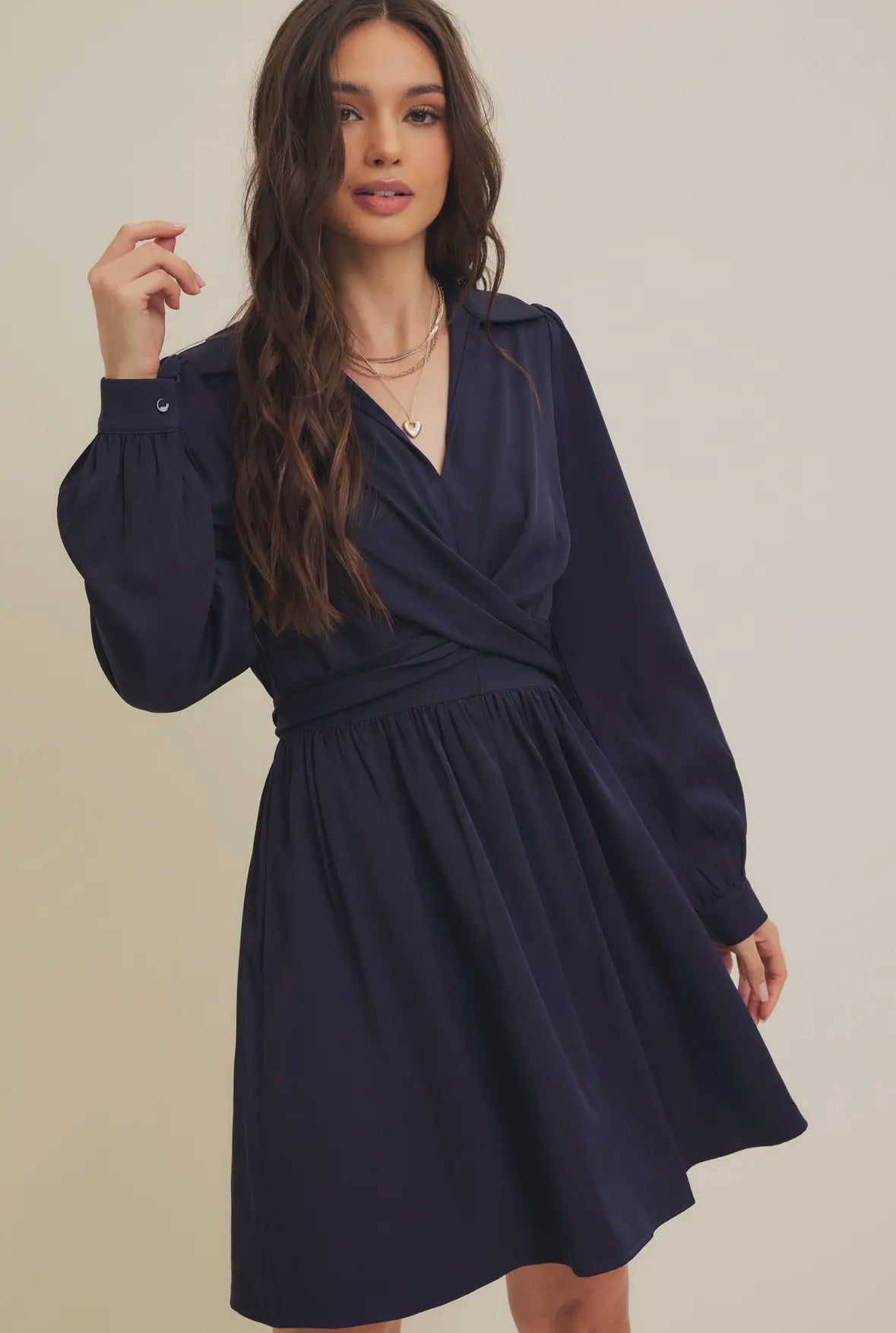 Waist Wrap Tie Dress with Pockets