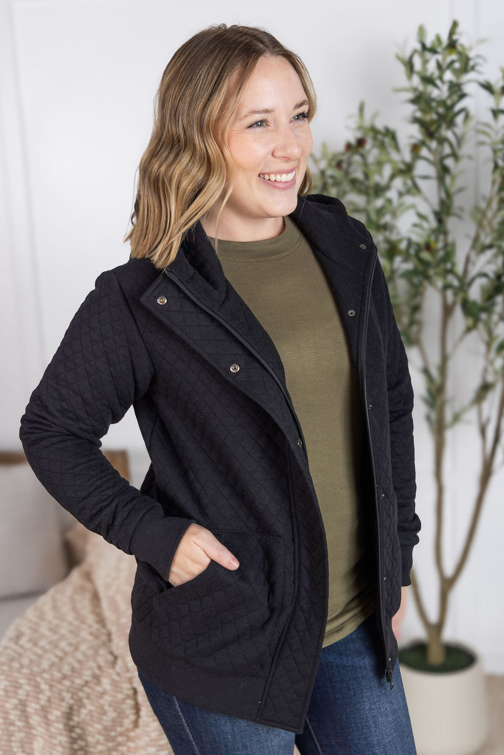 Kyla Zipper Snap Jacket