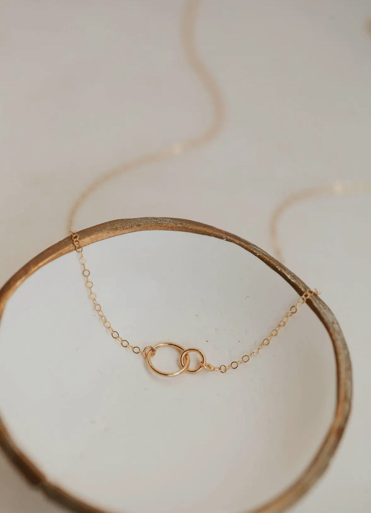 Tiny Links Necklace | 14kt Gold Fill + Sterling Silver