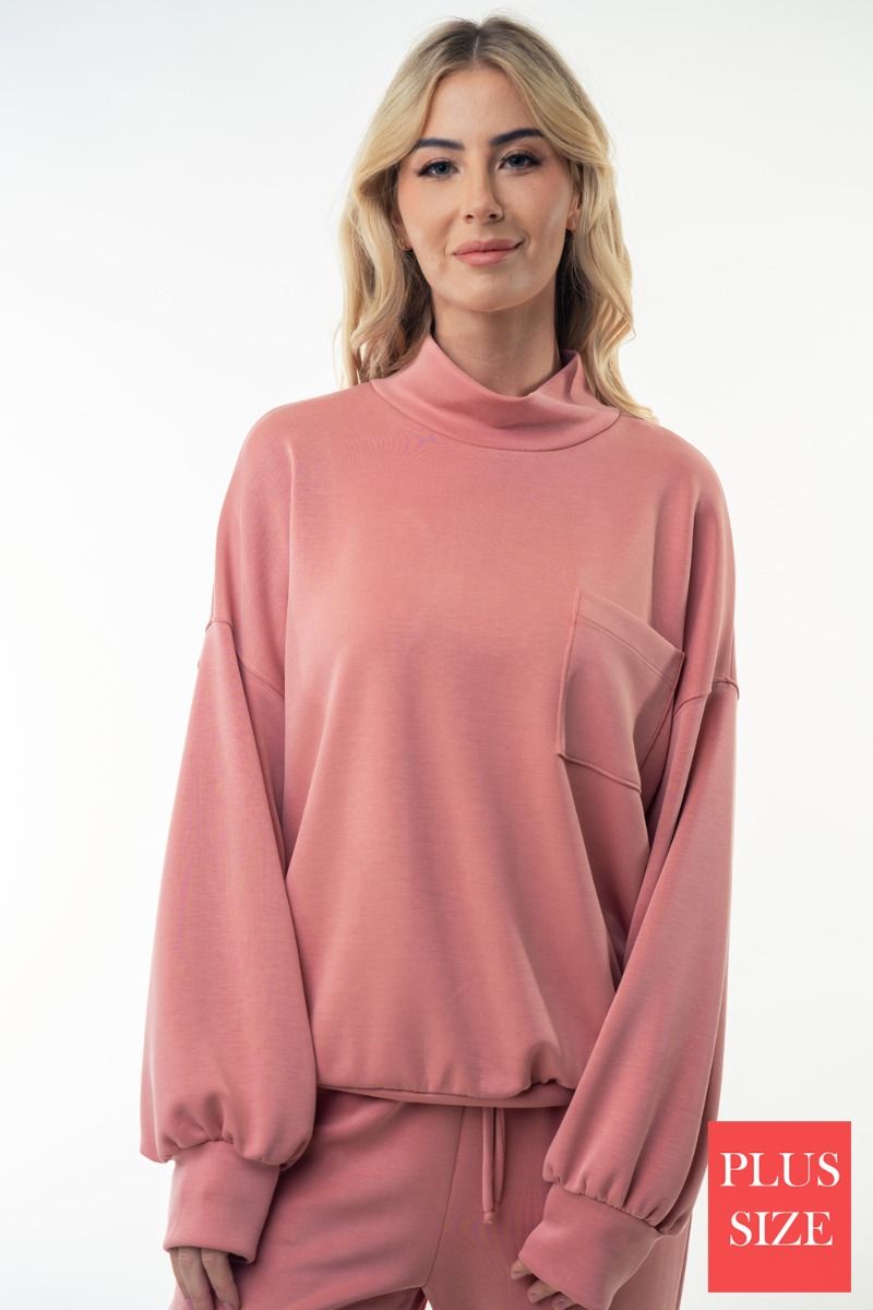 Don't Blush Mock Neck Top - 1