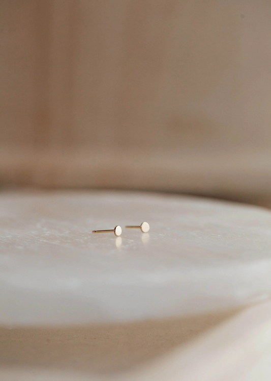 Tiny Dot Studs | 14kt Gold Fill + Sterling Silver