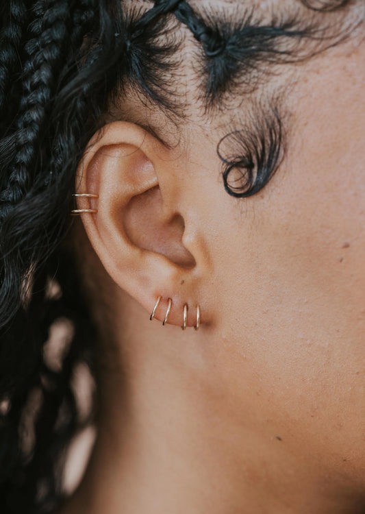 Tiny Twist Earrings | 14kt Gold Fill + Sterling Silver