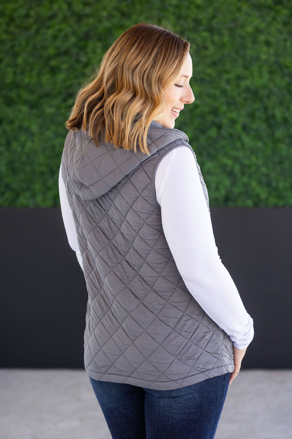 Heather Hooded Vest - Grey *Online Exclusive*