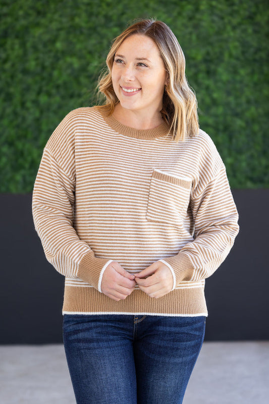 Miley Striped Sweater - Latte *ONLINE EXCLUSIVE*