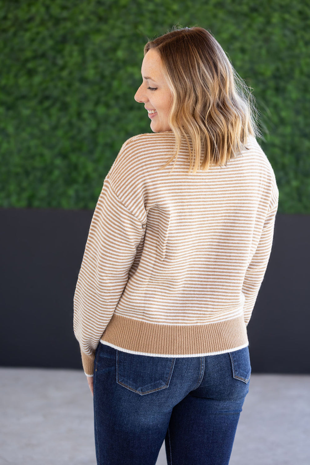 Miley Striped Sweater - Latte *ONLINE EXCLUSIVE*
