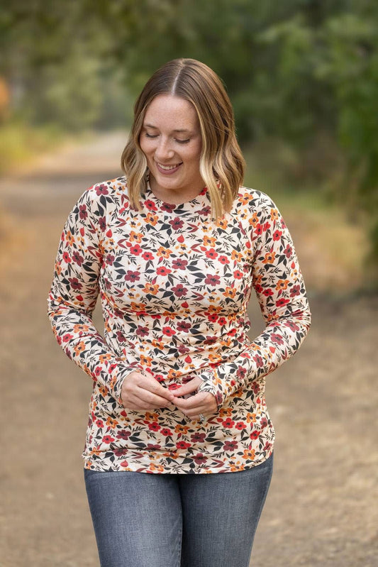 Fall Flowers Long Sleeve Top