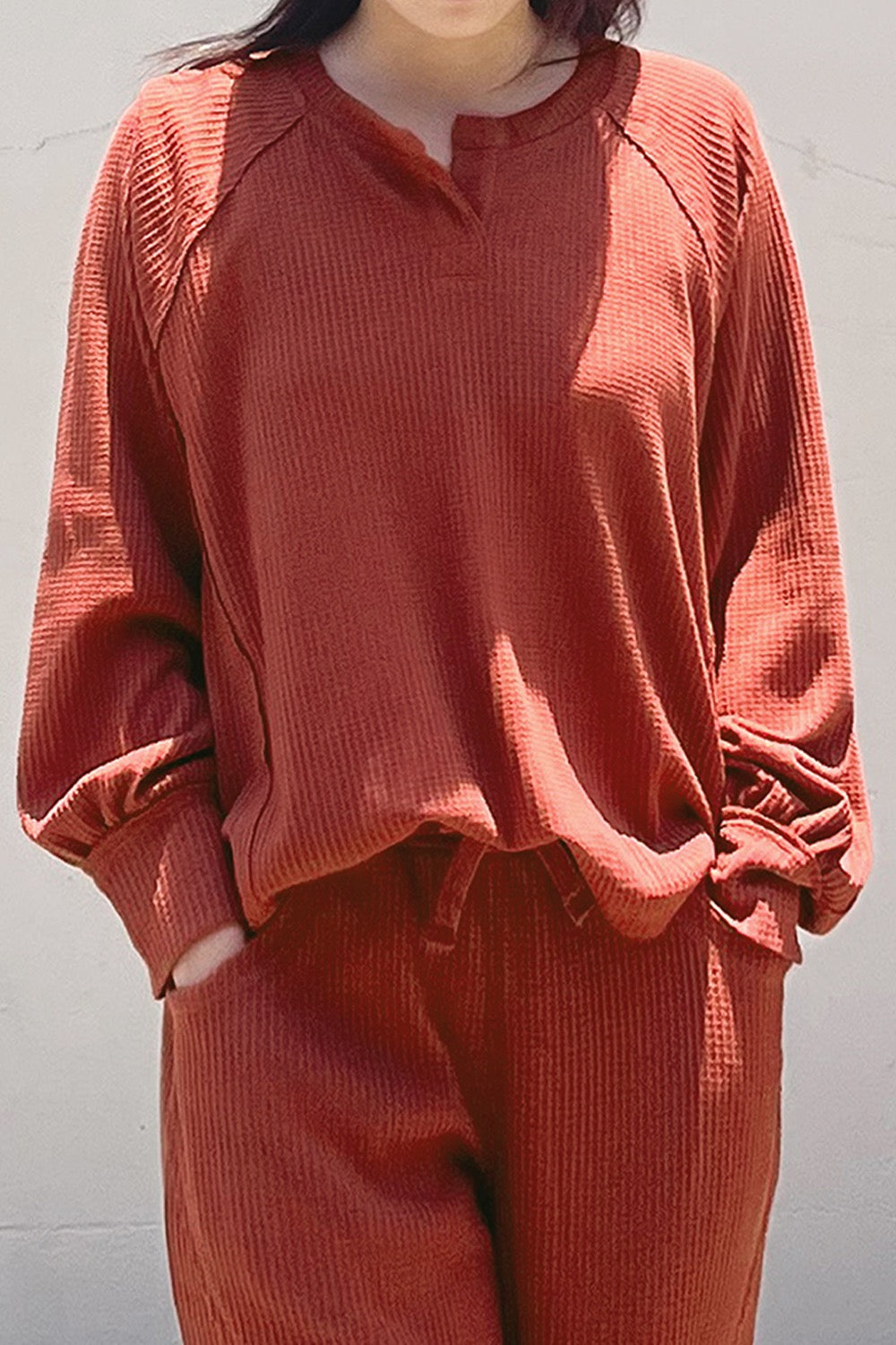 Raglan Henley Top