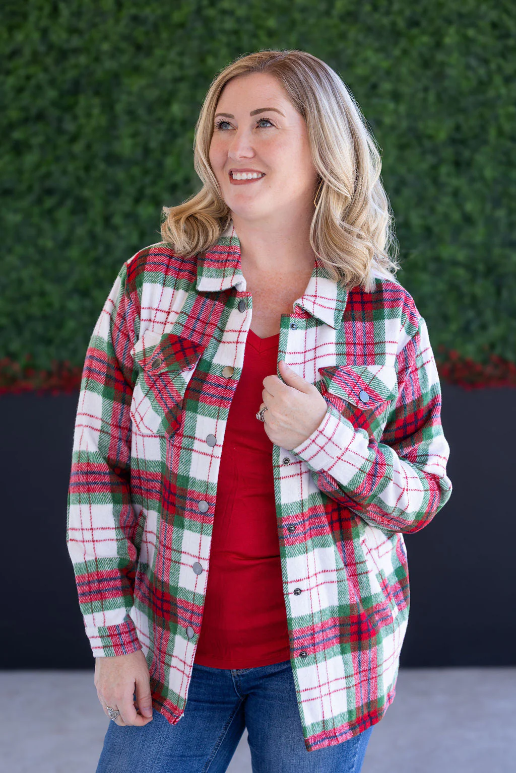 Christmas Plaid Shacket