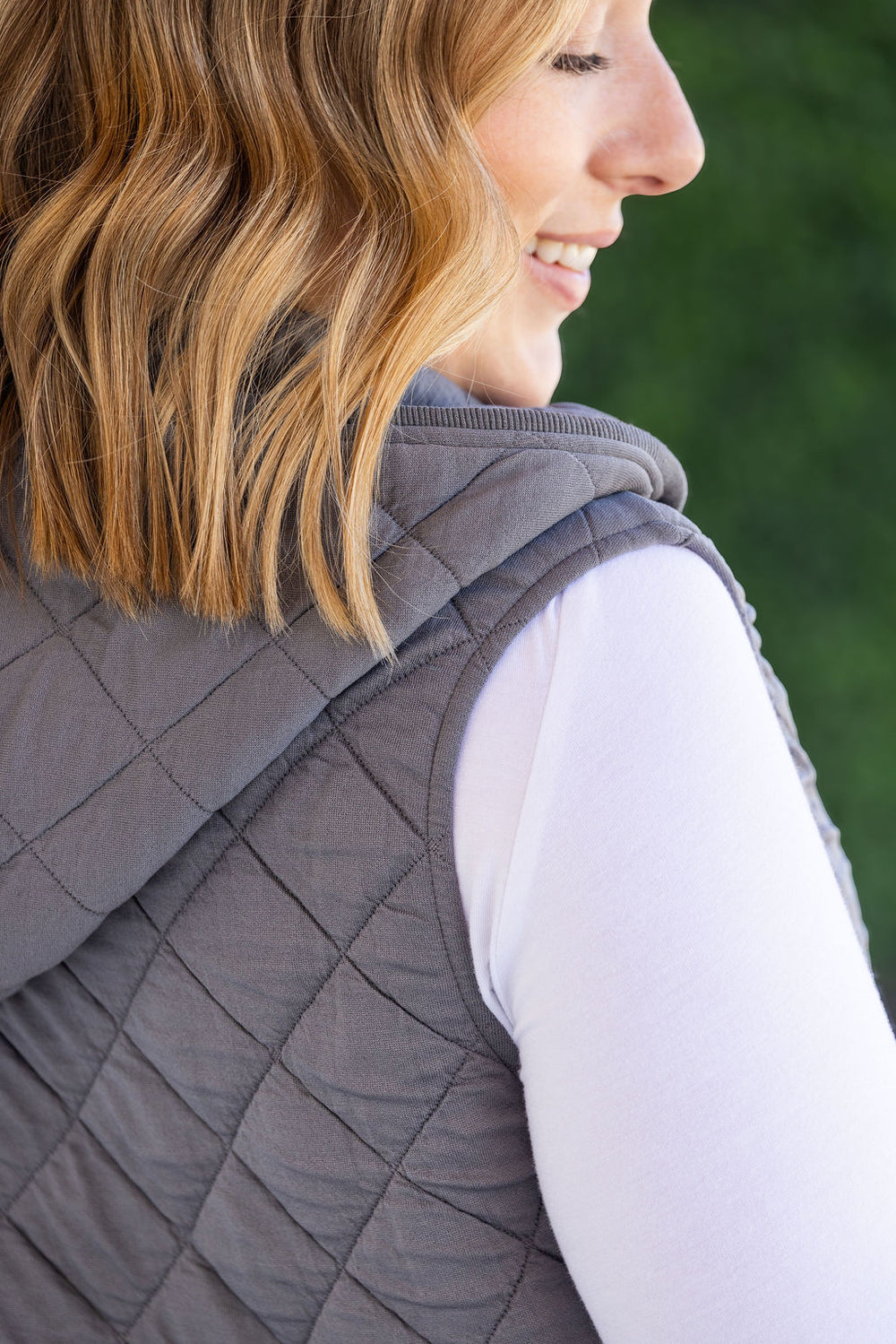 Heather Hooded Vest - Grey *Online Exclusive*