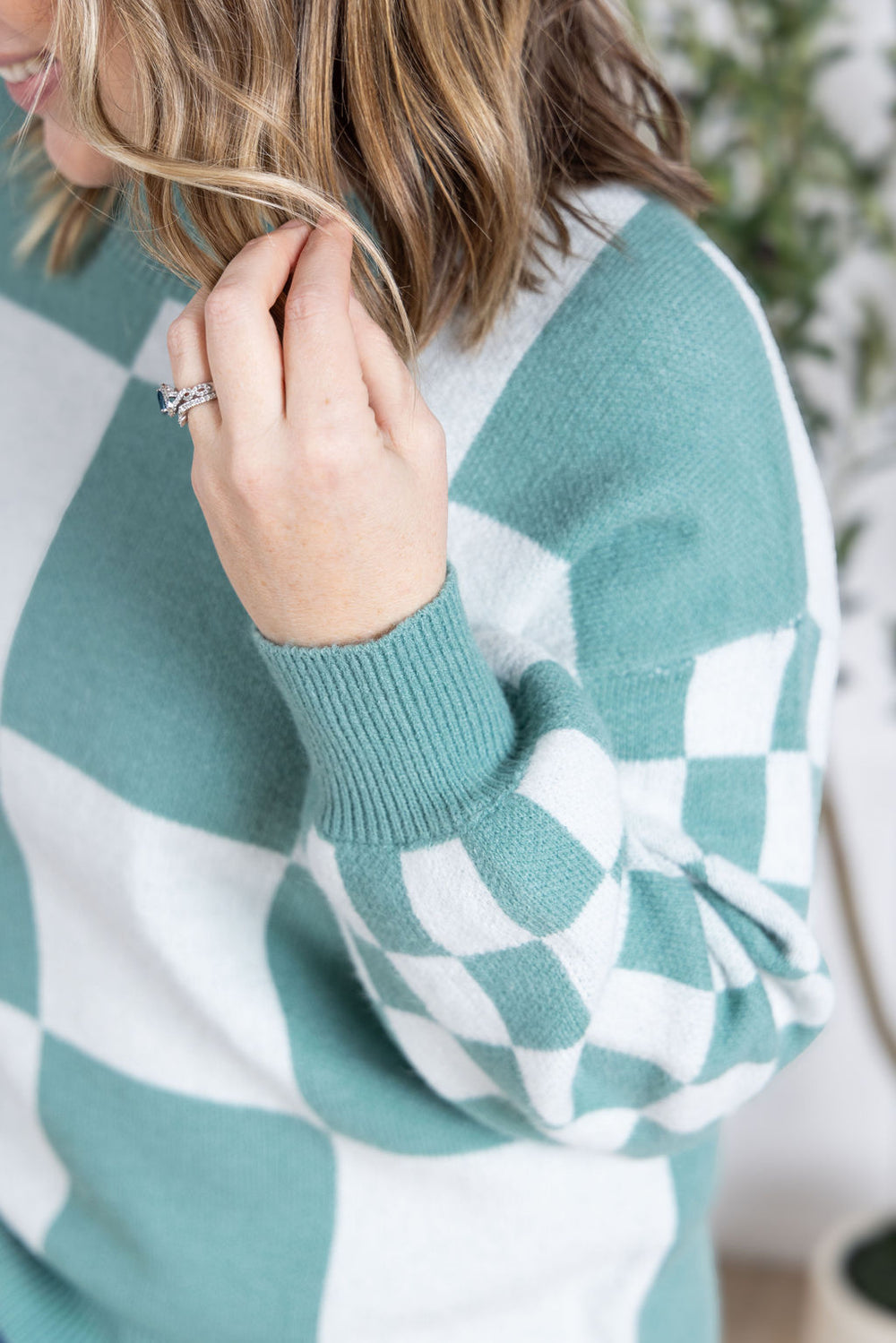 Checkered Pullover Sweater *Online Exclusive*
