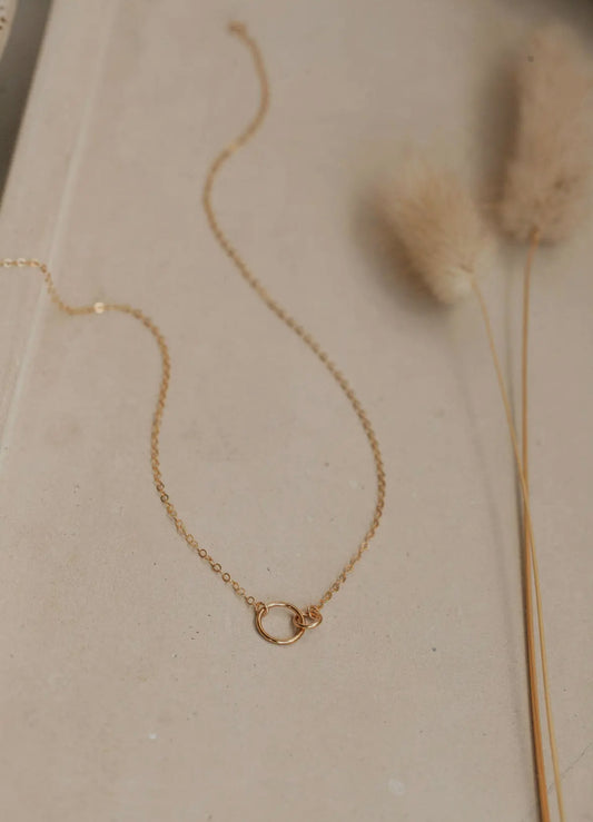 Tiny Links Necklace | 14kt Gold Fill + Sterling Silver