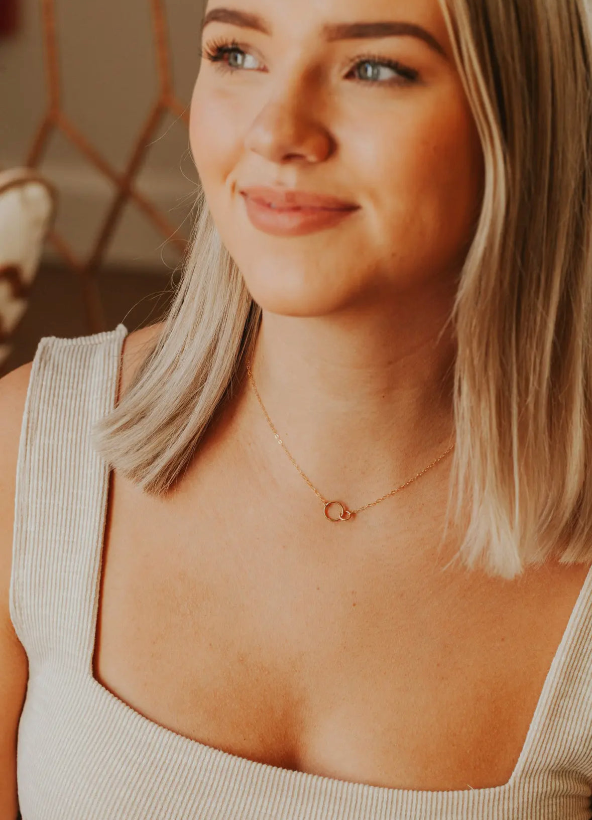 Tiny Links Necklace | 14kt Gold Fill + Sterling Silver